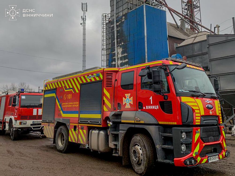 У Вінницькому районі горіла зерносушарка