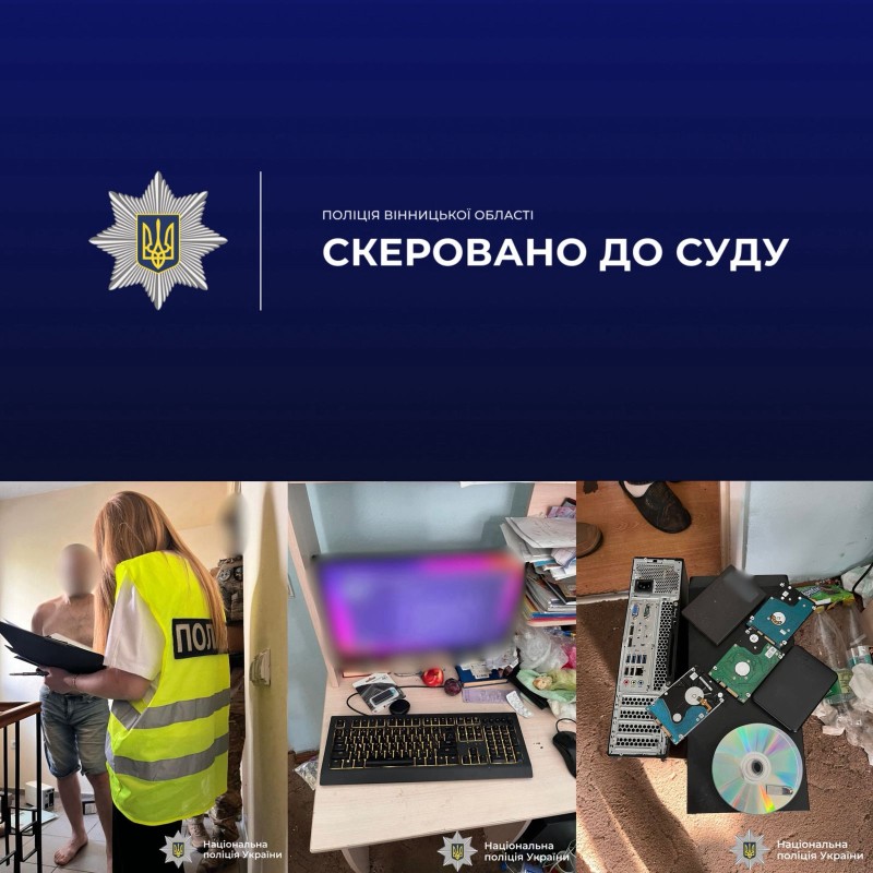 На Вінниччині судитимуть причетних до зберігання й розповсюдження дитячої порнографії