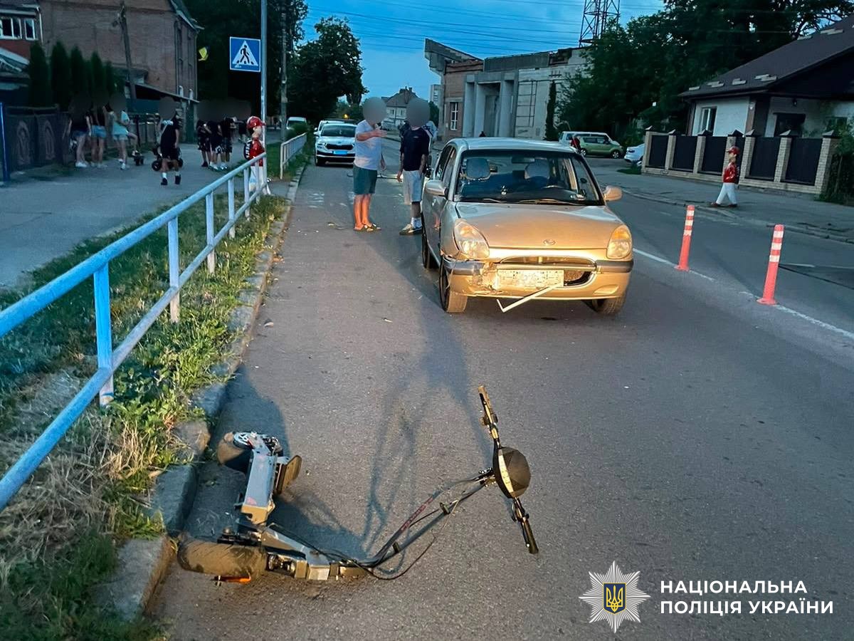 У Вінниці в ДТП травмувався 12-річний водій електросамоката