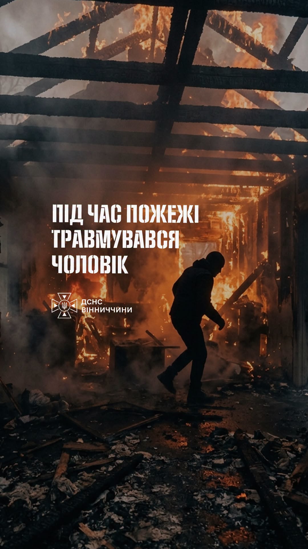 Під час пожежі на Вінниччині постраждав пенсіонер