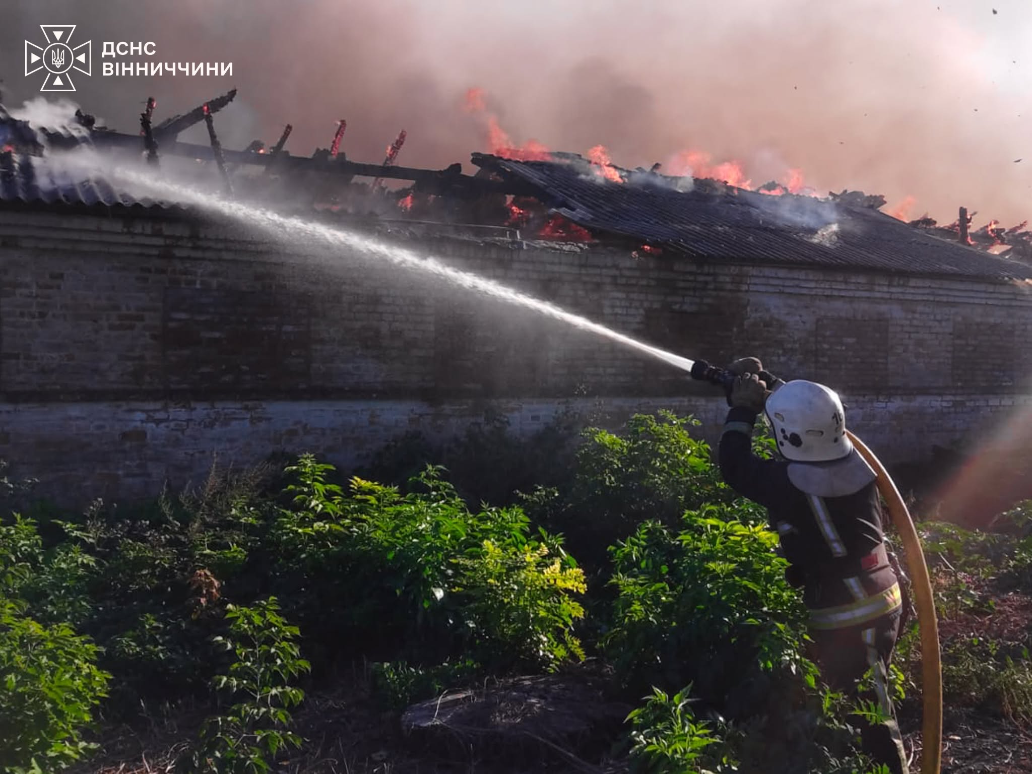 На Вінниччині горів склад з 300 тоннами зерна