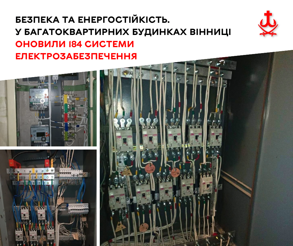 У багатоквартирних будинках Вінниці оновили 184 системи електрозабезпечення